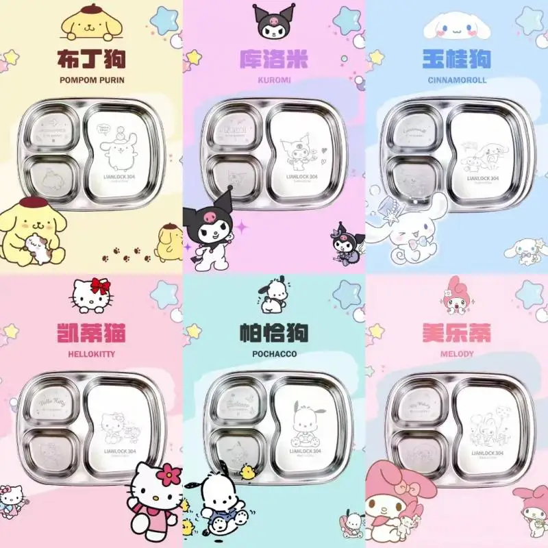 

Детская табличка Hello Kitty, Sanrio, аниме, портативная, с защитой от падения, из нержавеющей стали, детская, милый подарок для студентов