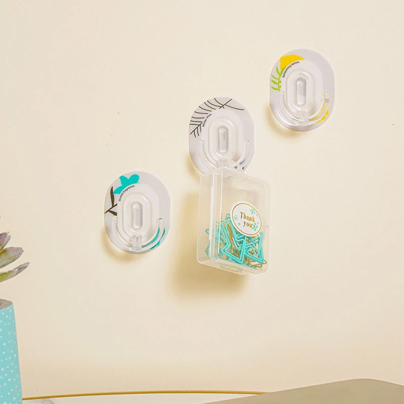 

Бесшовный клейкий крючок креативные водонепроницаемые несущие Маленькие крючки на присоске Настенные Крючки кухонные аксессуары без гвоз...