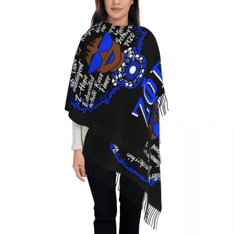 

Personalized Print Zeta Woman Scarf Women Men Winter Fall Warm Scarves Phi Beta Sorority ZOB Shawls Wraps