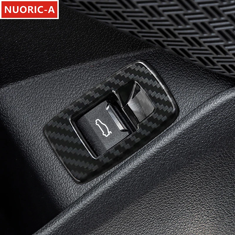 Цветная рамка из углеродного волокна с кнопкой переключения для багажника, декоративная накладка для BMW X1 F48 F49 2023, автомобильный Стайлинг, аксессуары для интерьера