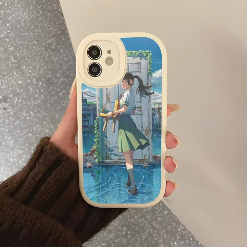 Suzume Anime Phone Case Hard Leather For iPhone 14 13 12 Mini 11 14 Pro Max Xs X Xr 7 8 Plus 6 6s