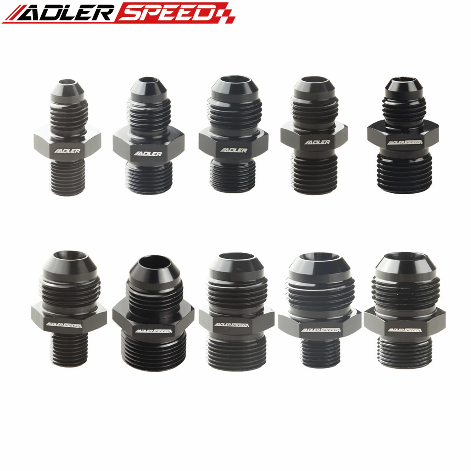 

ADLERSPEED Универсальный AN6 AN8 AN10 AN12 для AN до M12/M14/M16/M18x1,5, прямой фитинг для топливного мазутного воздушного шланга с резьбой, переходник с наружной резьбой