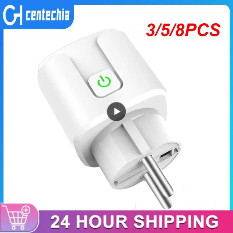 

3/5/8PCS Smart Plug Remote Control Wireless Smart Power Socket Timer Voice Contro Eu Plug Tuya Smart Home Zigbee Outlet 20a
