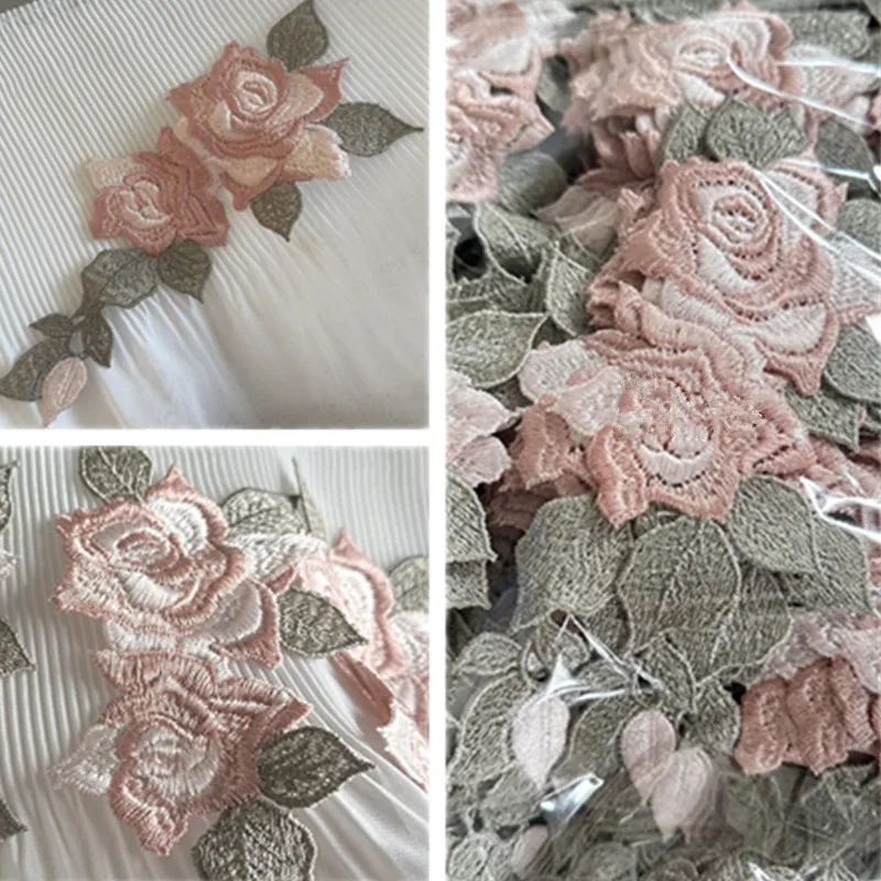 10 шт., вышитая аппликация для латиноамериканских платьев, 17 х7 см