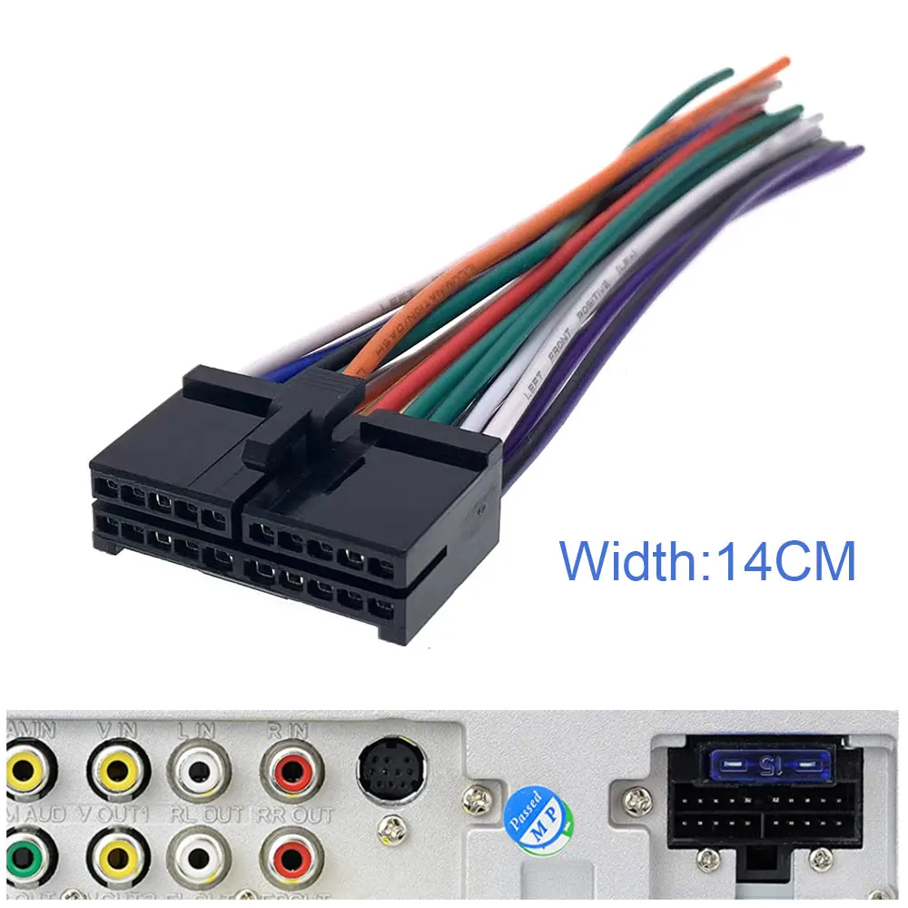 

Автомобильный 20-контактный крестообразный Т-образный разъем для подключения проводки, жгут проводов для Jensen, мультимедийный плеер для радио, VX7021 CDH CM