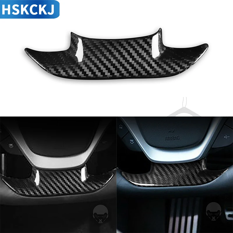 

For Chevrolet Corvette 2014-2019 Lower Steering Wheel Cover Carbon Fiber Car Interior Decoration Decor Replacement Accessories