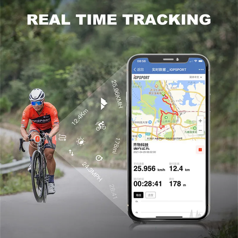 I GPS-порт велосипедный компьютер беспроводной ANT + Bluetooth Подсветка Спидометр Gps Garmin