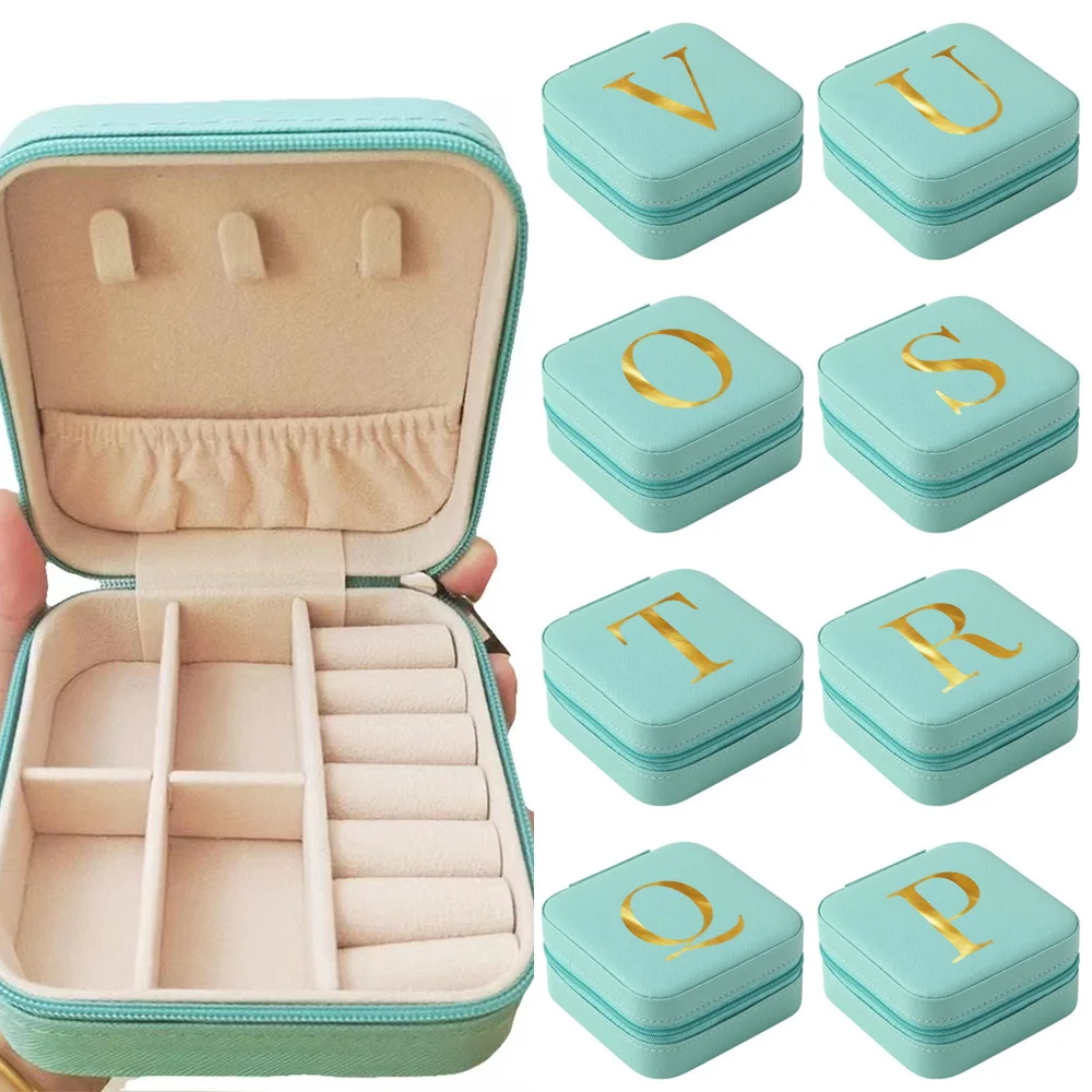 

Travel Jewelry Storage Box Jewelry Organizer Display Portable Jewelry Case Boxes Holder Leather Letter Jewelers Joyero Packaging