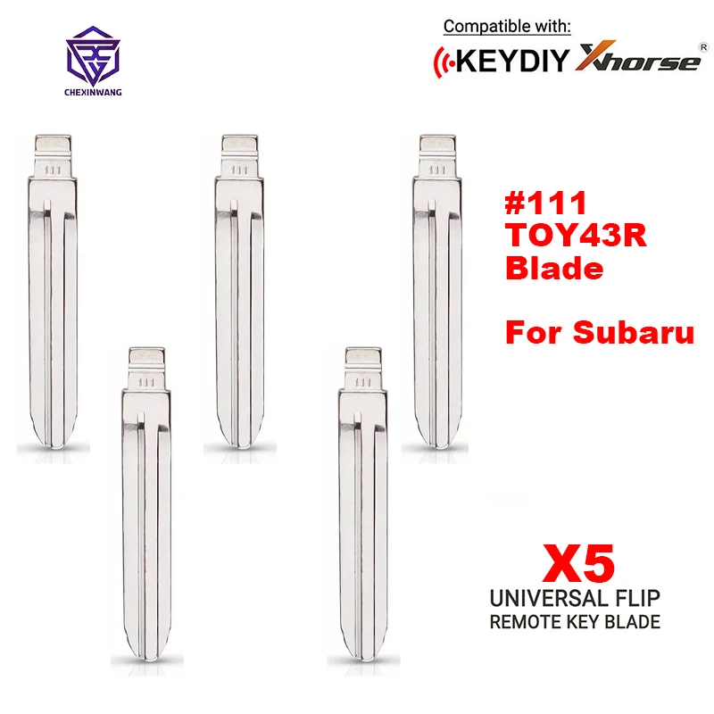

5pcs/lot NO.111 TOY43R Universal Uncut Blank Flip KD Remote Key Blade for Subaru XV Auto Replacement Parts