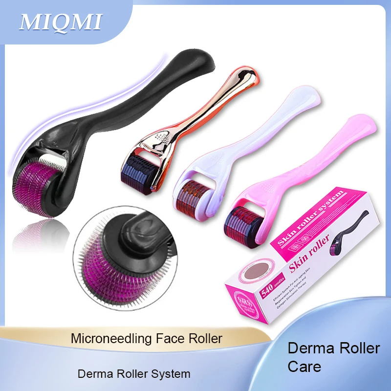

540 Hyper Derma Roller Beard&Hair Growths System 0.2/0.25/0.3mm Length Titanium Dermoroller Microniddle For Face Body Skin Care