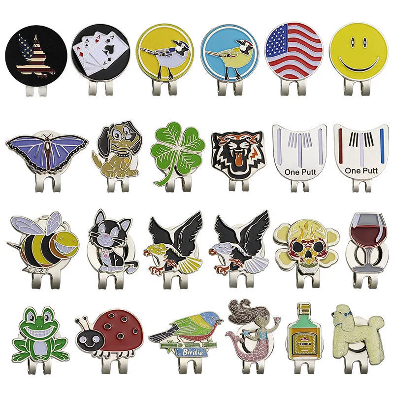 Position Label Cute Smiley Face Skull Kitten Puppy Golf Cap Accessories Personalized Fashion Jewelry