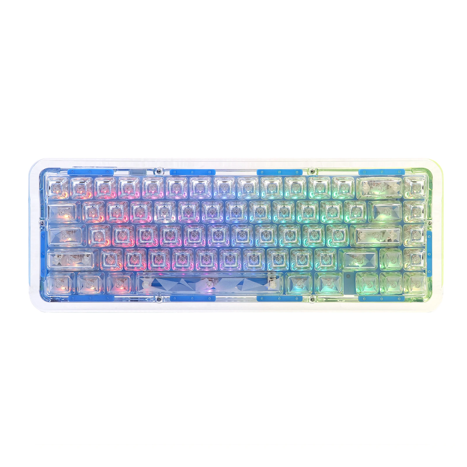 

FirstBlood B67 Mojito 65% Layout Hot-Swappable Full Acrylic Gasket Mount Wired and Wireless Mechanical Keyboard for Win/Mac