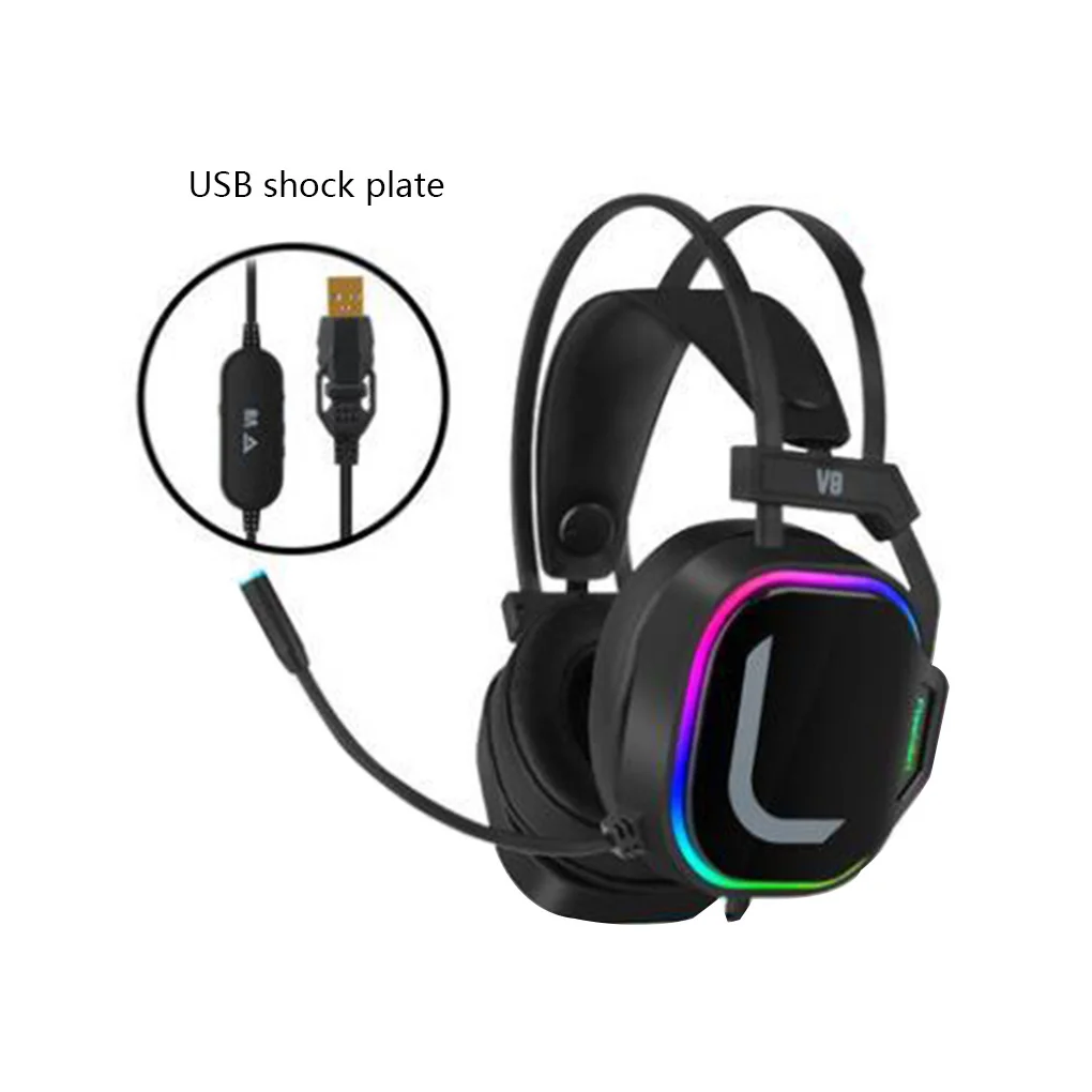 

Проводные Игровые наушники USB, наушники для ноутбука, компьютерные геймерские стереонаушники с микрофоном