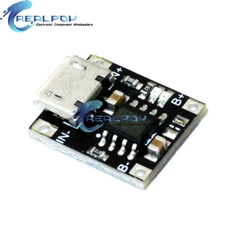 Mini moduł ładowania baterii litowej 1A płytka ładująca 4056 ładowarka 18650 interfejs mikrofonu