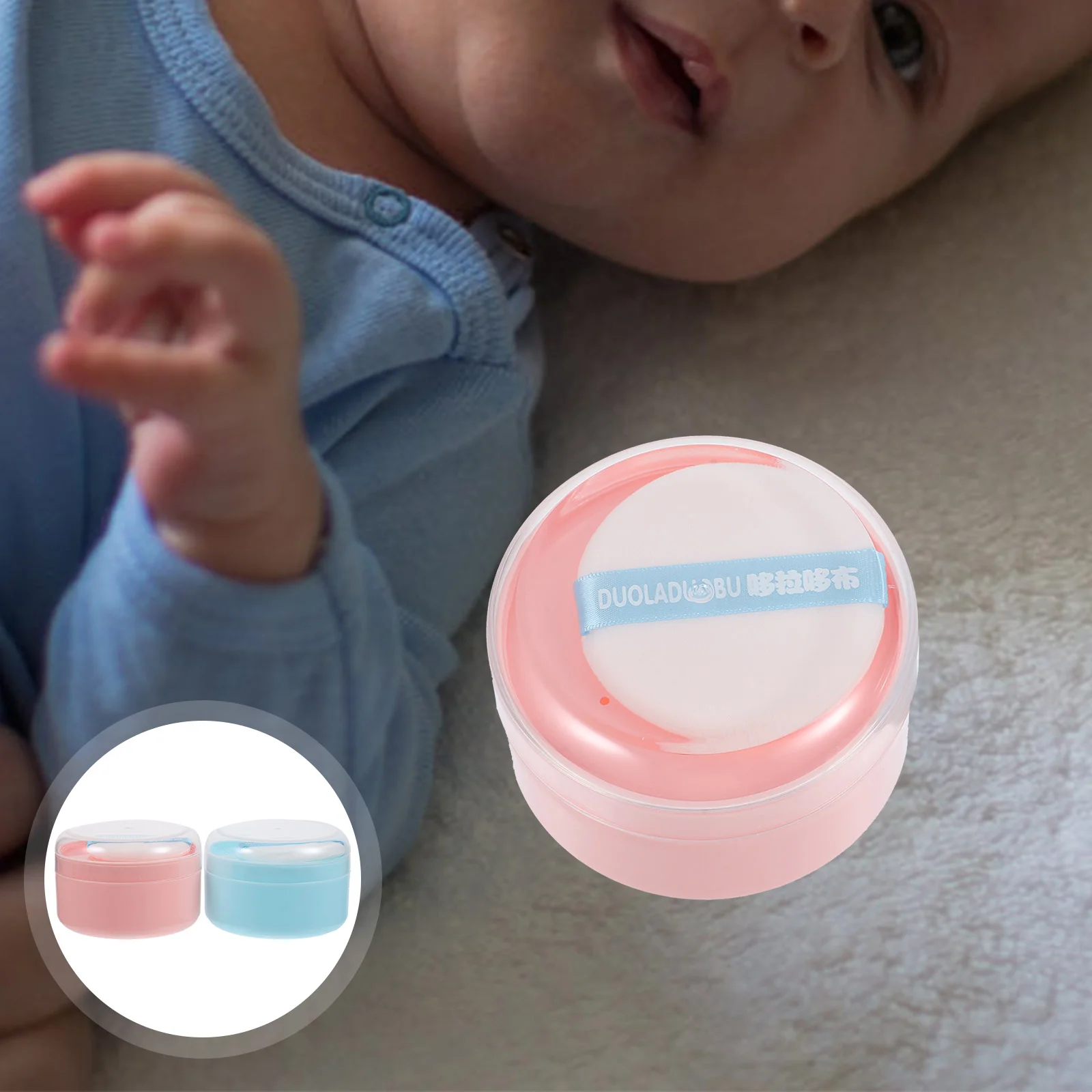 

2 шт., детский бархатный контейнер для пудры