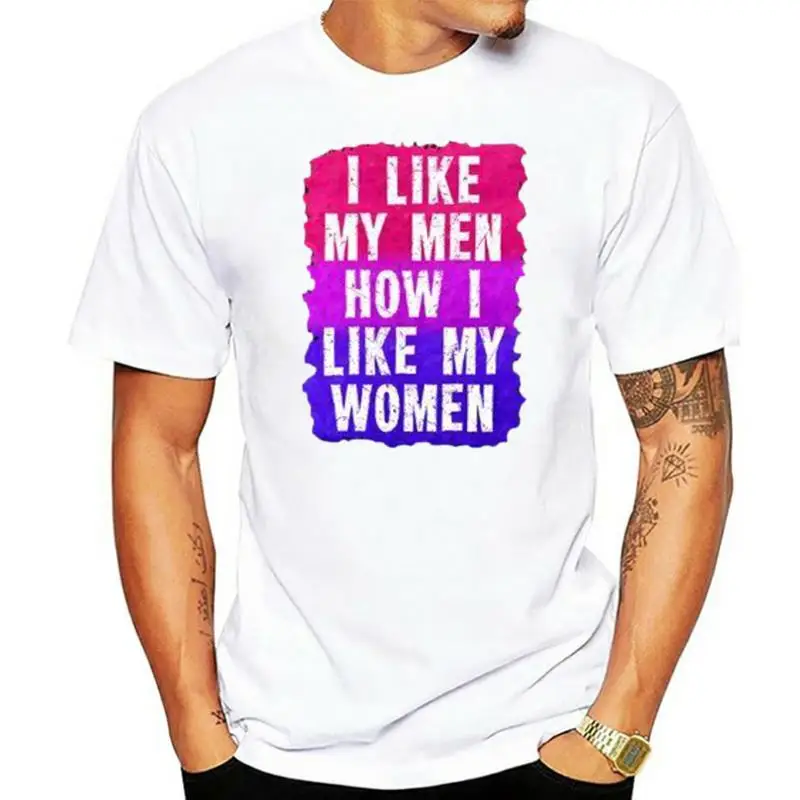 

Мне нравятся мои мужчины, как мне нравится моя женская футболка, бисексуальная рубашка, рубашка с равными правами, чистый хлопок Футболка