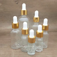 10pcs 5ml to 100ml clear glass dropper bottle aromatherapy liquid dropper essential massage oil pipette refillable bottles