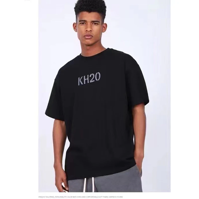 

Новинка лета 2022, парные футболки, уличные повседневные топы с принтом и круглым вырезом, модные мужские футболки