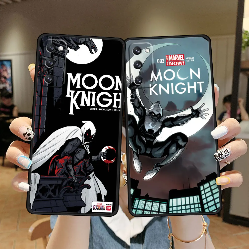 

Case for Samsung Galaxy S22 Ultra S10 Plus S20 S21 FE 5G S9 S215G Lite Marvel Moon Knight Tv Show Silicone Phone Fashion