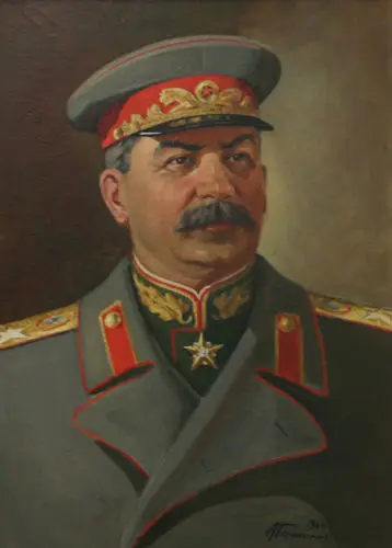 

100% hand painted # TOP art oil painting --JOSEPH STALIN portrait painting-SOVIET Russia LEADER-Free shipping cost--36 " large