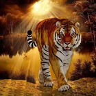 5D алмазная живопись сделай сам, тигры, животные, квадратная Алмазная вышивка, Алмазная мозаика, Набор для вышивки крестиком, настенное искусство