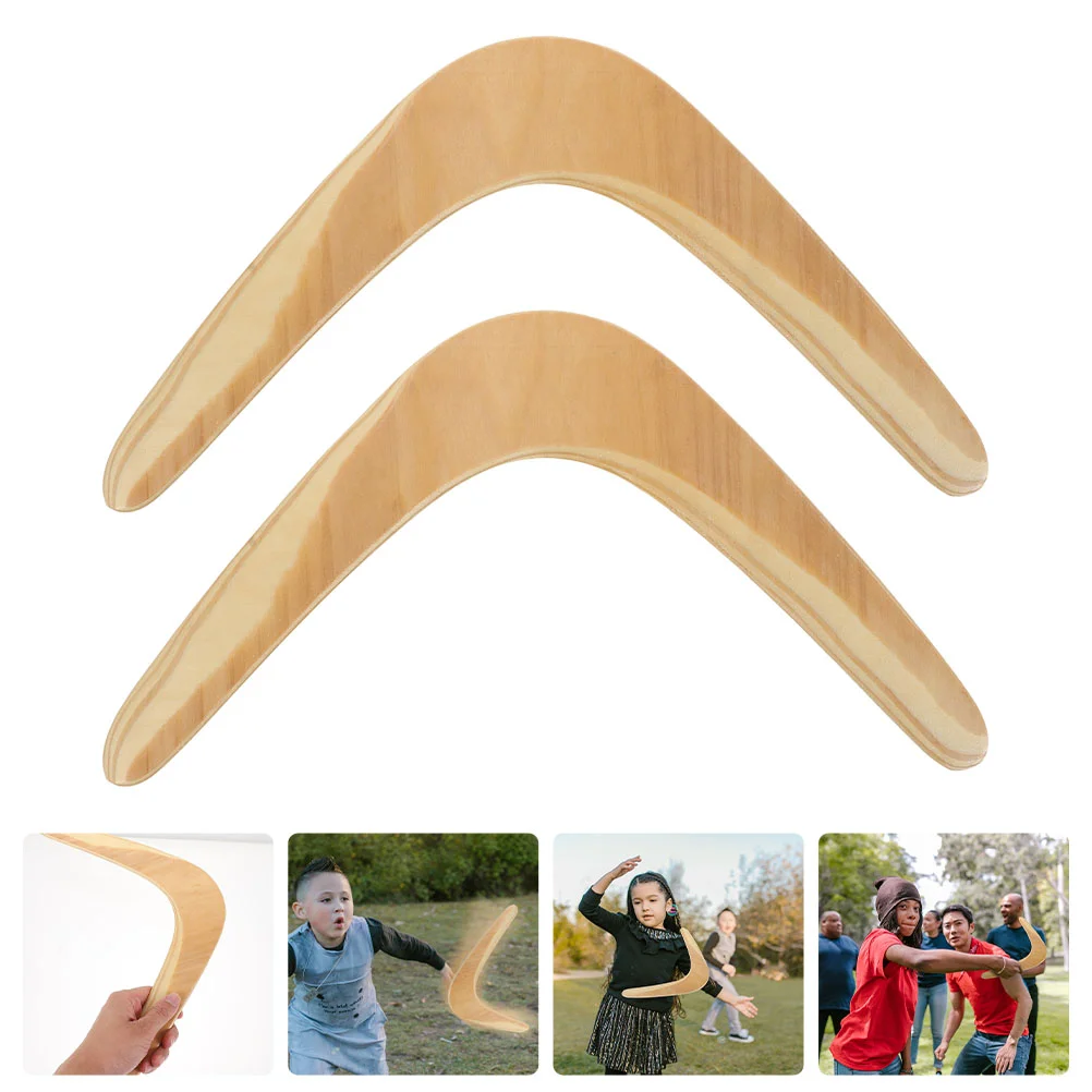 

Boomerang Interesting Plaything Boomerangs Wooden Decompression Flying Disc Throwing Toy