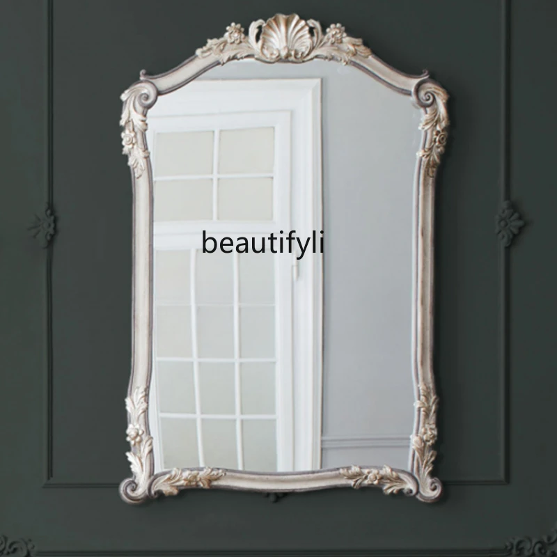 Неоклассическое старое декоративное зеркало резная настенная подвеска в стиле