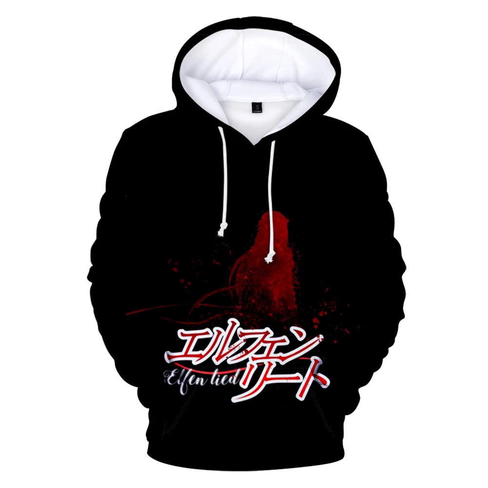 Elfen Lied Anime Hoodie Unisex Long Sleeve Sweatshirt Women Men's Hoodies Harajuku Streetwear 90s Youthful Clothes