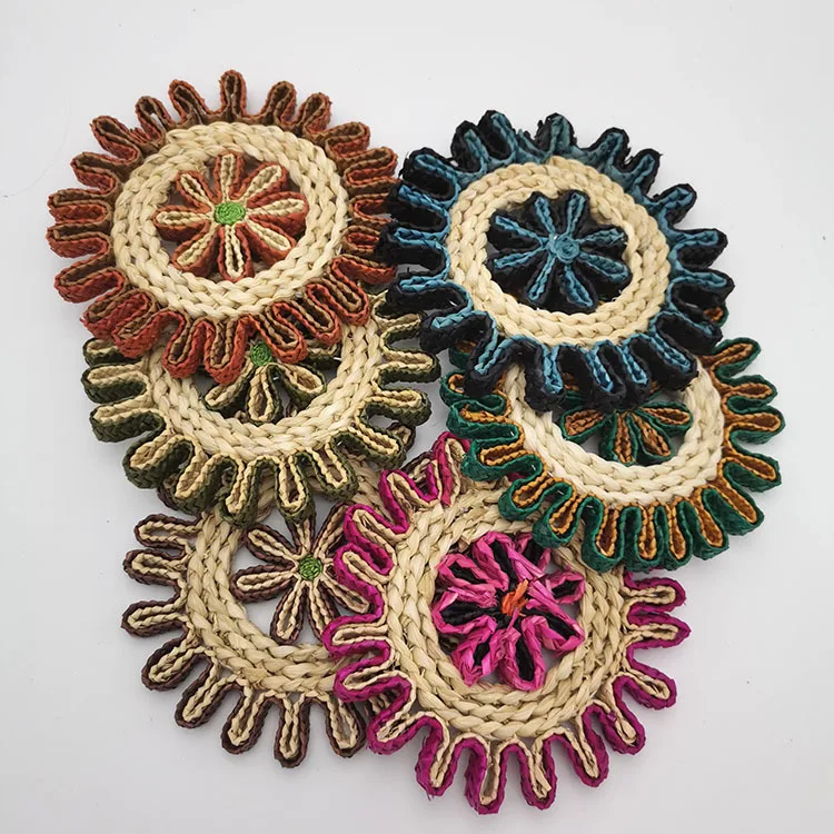 

4 Pcs Rattan Trivets for Hot Pots and Pans,Rattan Drink Coasters,Exotic Handmade Artisan teapot Coasters,Creative Gift,Diameter
