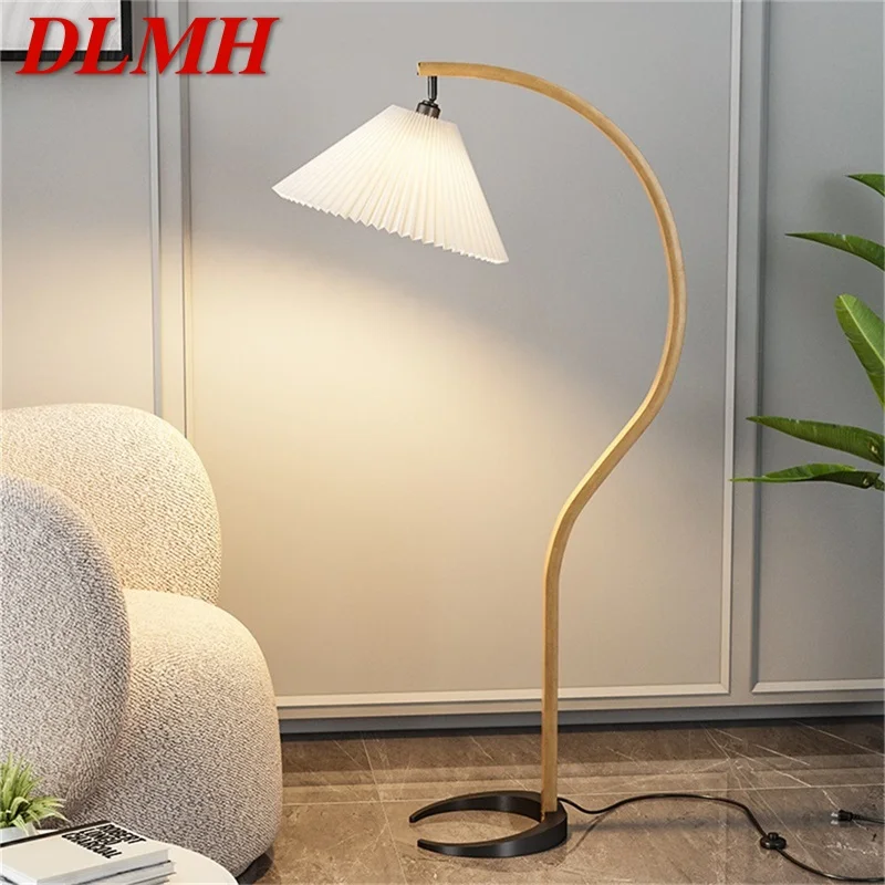 

DLMH Contemporary Floor Lamp Nordic Creative LED Vintage Standing Light for Home Decor Hotel Living Room Bedroom Bed Side
