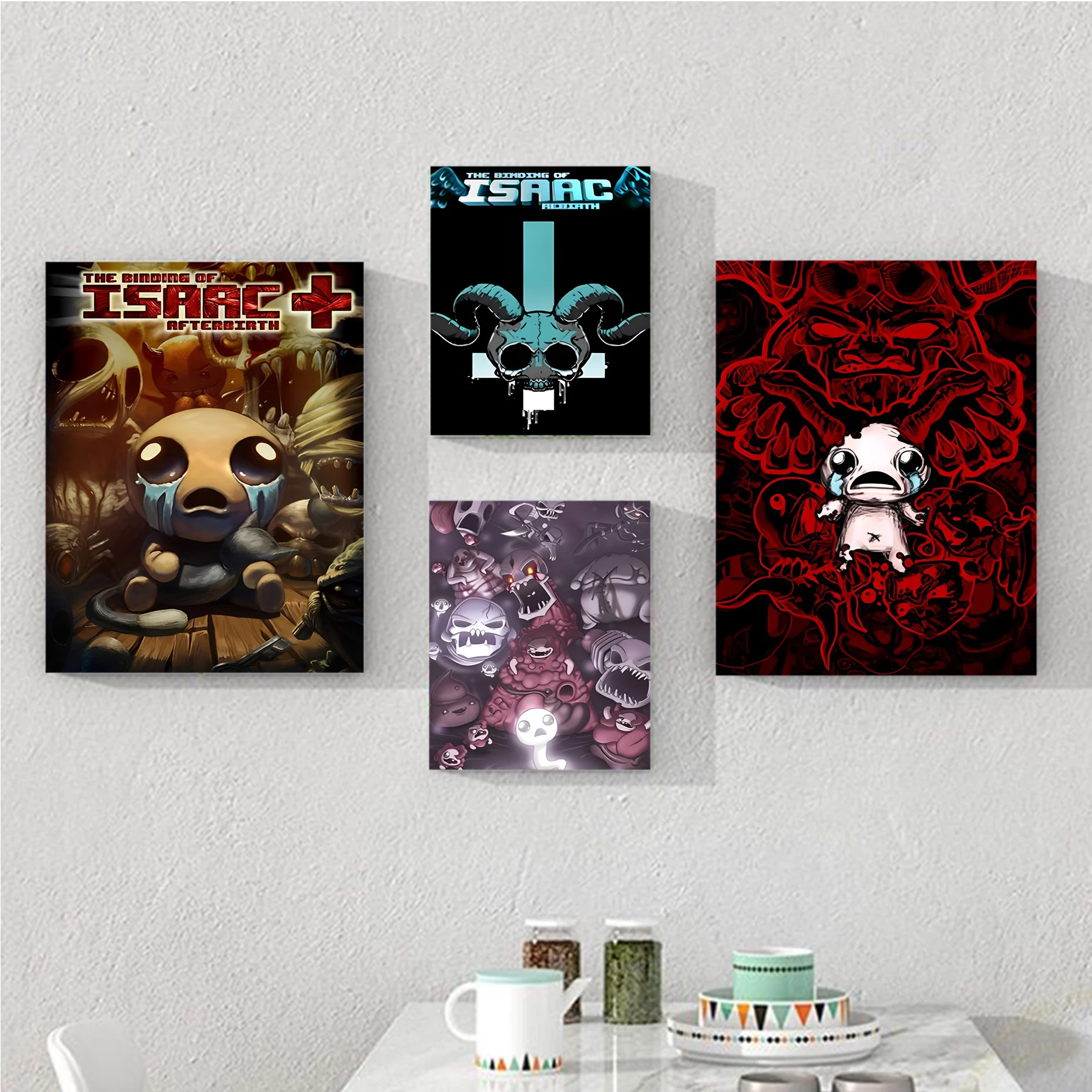 

The Binding Of Isaac Poster Anime Posters Sticky Decoracion Painting Wall Art White Kraft Paper Wall Decor