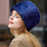 women hats in winter thicken warm faux rabbit fur hat russian outdoor ski cap fashion soft comfortable casual autumn winter hats