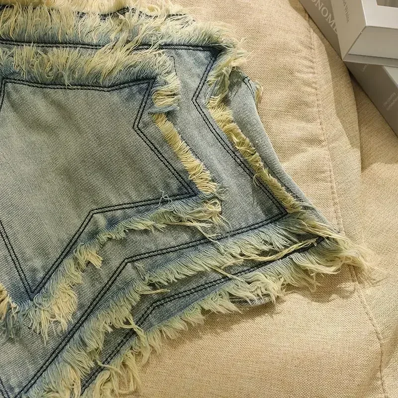 CINESSD Французский шикарный дизайн Sense Niche Dopamine Сексуальная джинсовая майка Женский