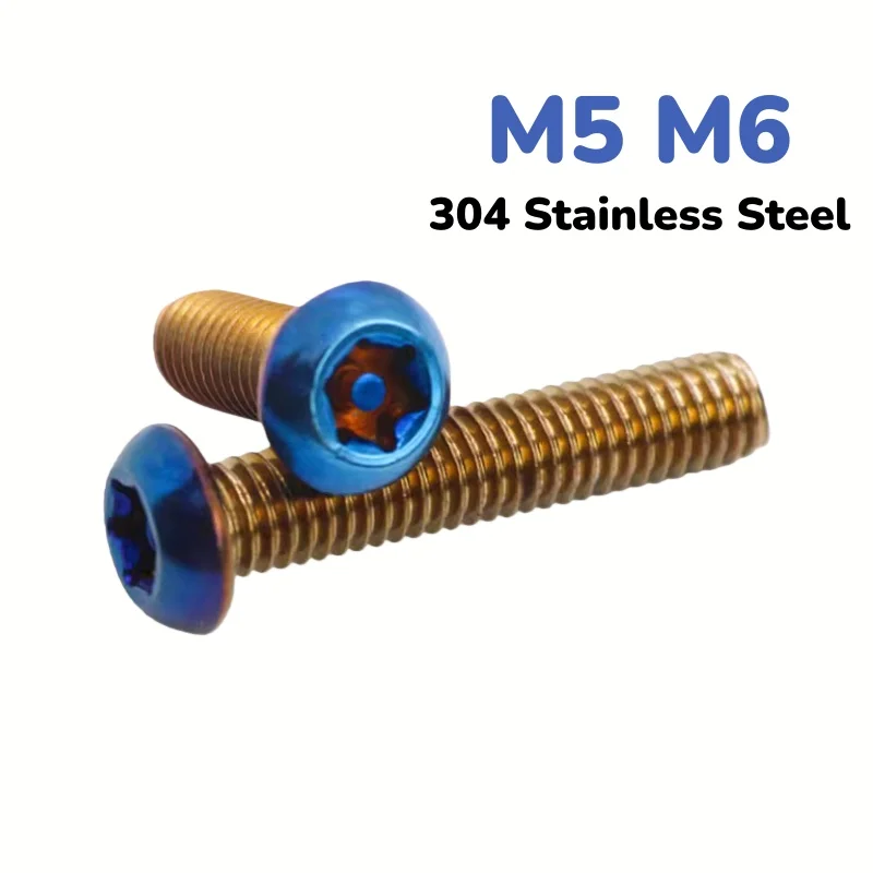 

Противоугонные винты Torx M5 M6 из нержавеющей стали с синим покрытием