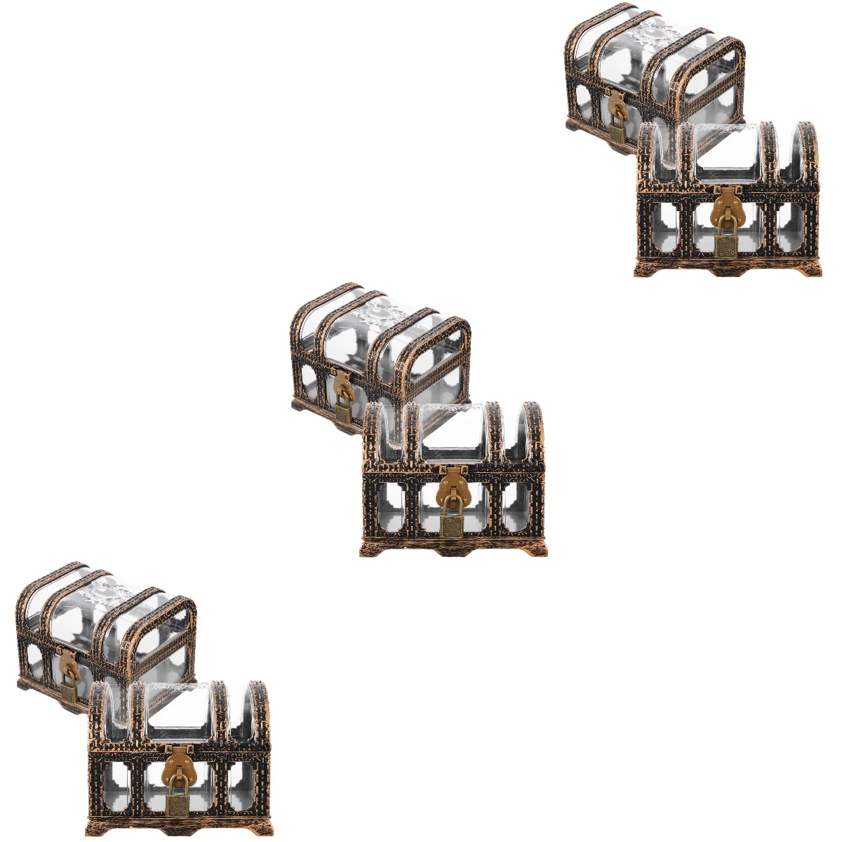 

6 Sets Box Pirate Keepsake Storage Box Small Vintage Pirate