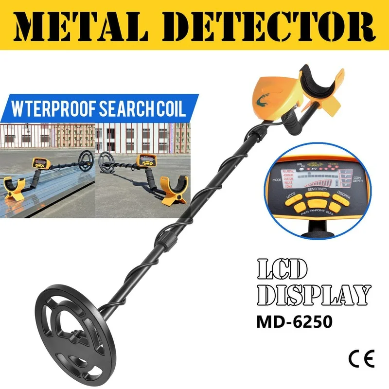 

MD-6250 Professional Metal Detector High Performance Underground Metal Detector MD6250 Three Detect Mode Coins Jewelry All Metal