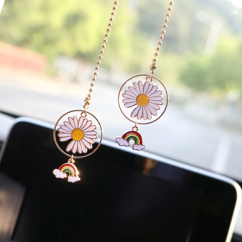 

Car daisy pendant car high-end pendants creative small fresh car rearview mirror ornaments ladies