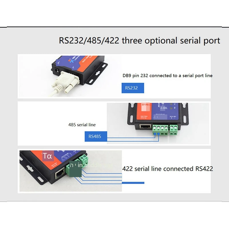 Ethernet-конвертеры RS232 DB9 Pin RS422 Доступны последовательный порт в Ethernet RJ45 с