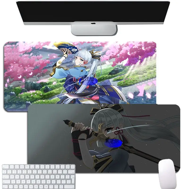 

Genshin Impact Ayaka 90x40cm Big Thickened Mouse Pad Oversized Gaming Keyboard Notebook Table Mat for PC Desk Pad