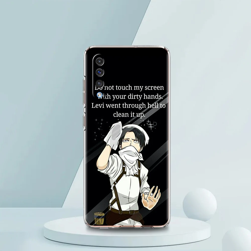 Attack On Titan Transparent Phone Case for Samsung Galaxy A12 A02 A03S A50 A70 A10 A10S A20 A30 A40 Luxury Soft Cover Fundas Bag