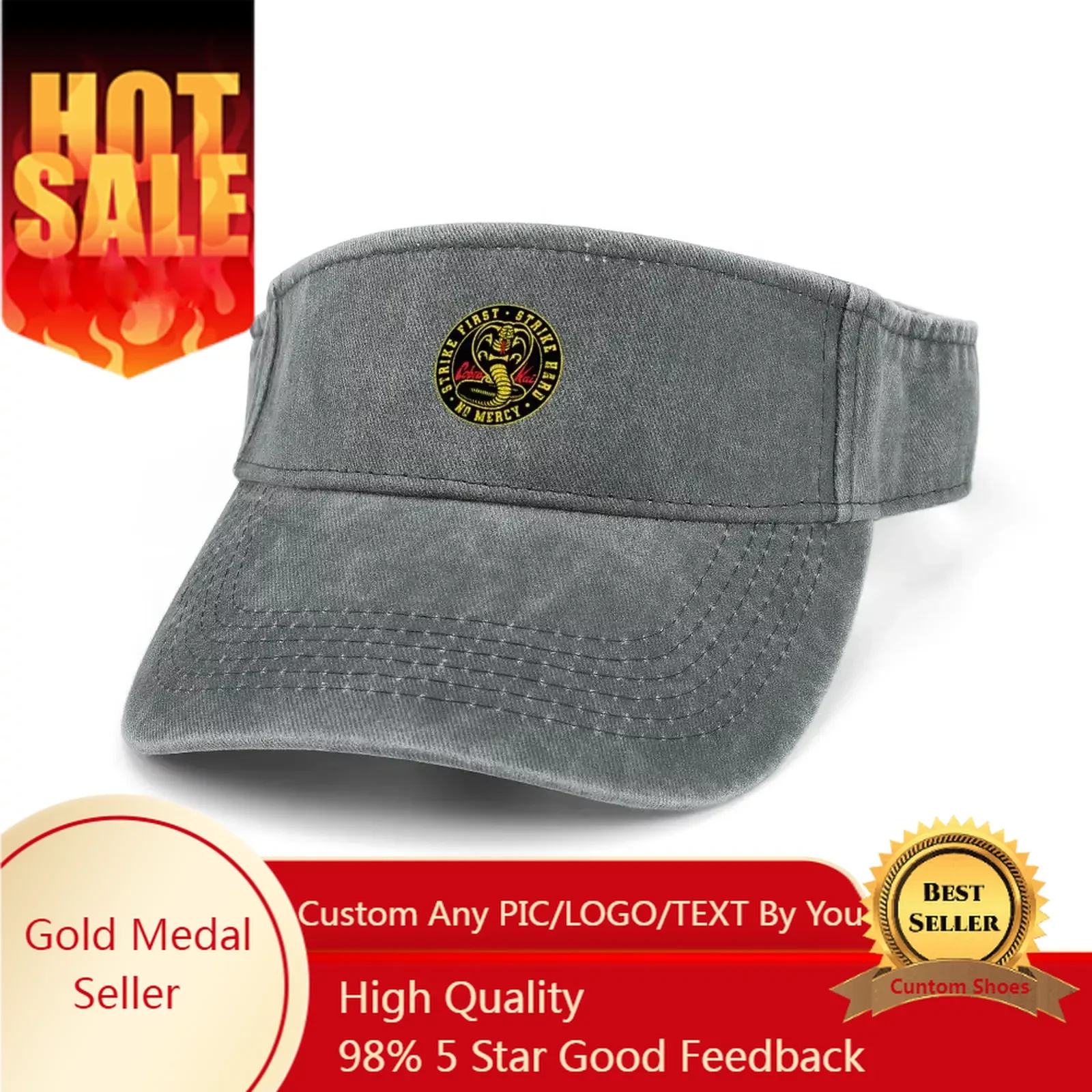 Кобра Кай без милости из фильма змея солнцезащитный козырек ковбойские шляпы с