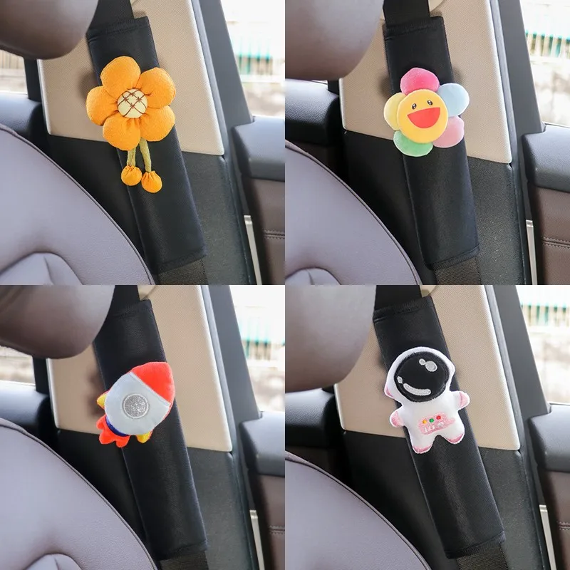 Cartoon Car Seat Belt Cover Shoulder Strap Harness Cushion Shoulder Pad Protector Safety Protection Car Accessories for Girls