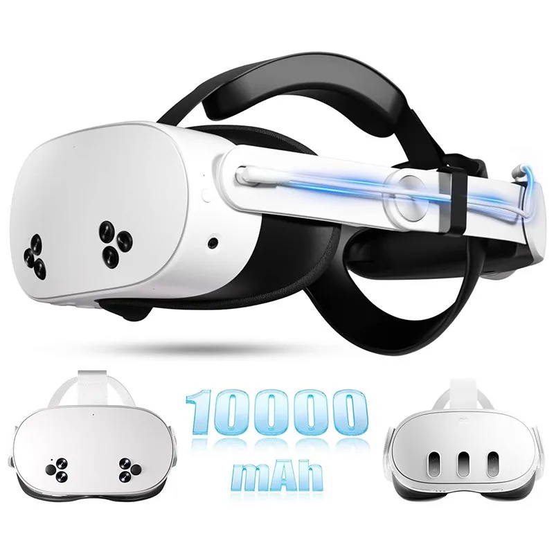 Фото Подходит для аккумулятора гарнитуры Oculus Quest 3/Quest 3s, 10000 мАч, быстрая зарядка 18 Вт, мобильное зарядное устройство, аксессуары для VR. №2