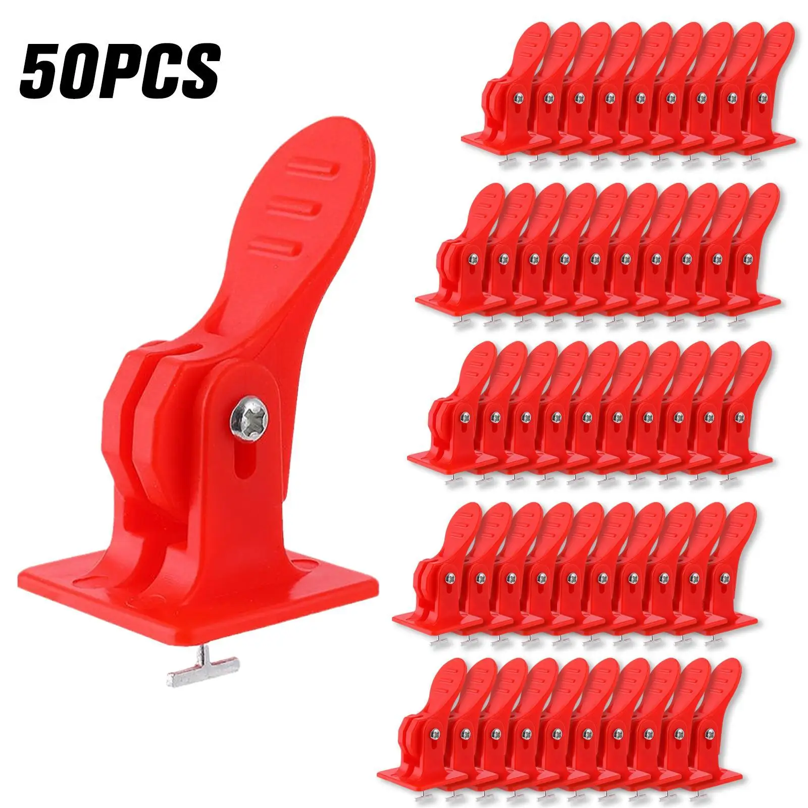 

50 Pcs Plastic Tile Leveler Adjuster Set Reusable Tiles Leveling Positioning System Spacers Locator Tools Kit