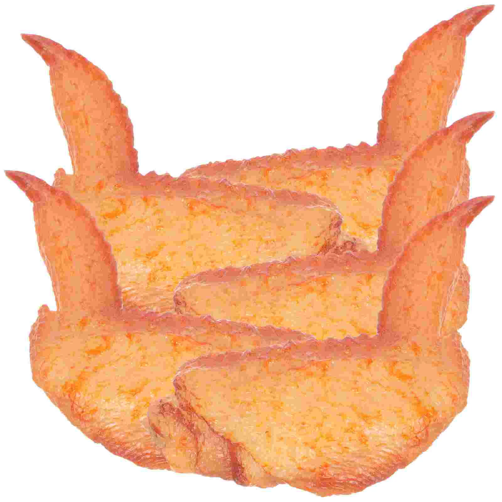 

5pcs Artificial Simulated Model Simulated Chicken Wing Fake Realistic Fake Chicken Wing Chicken Wing Models