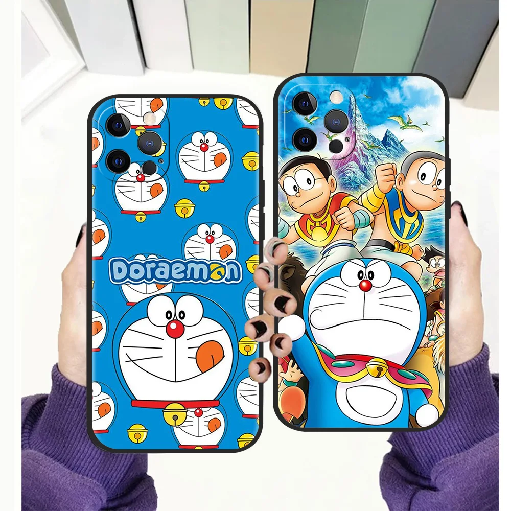 

Cartoon Doraemon Shockproof TPU For iPhone 13 12 11 Pro Max 8 7 Plus SE 2020 Case Soft Cover For iPhone X XR XS Max Shell Fundas