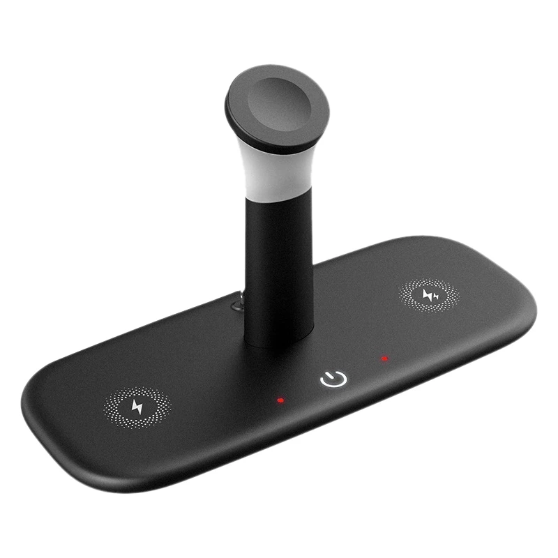 

Многофункциональное Беспроводное зарядное устройство 5 в 1 15 Вт со светодиодсветильник кой, Беспроводная зарядка для Iphone12, гарнитура для ча...