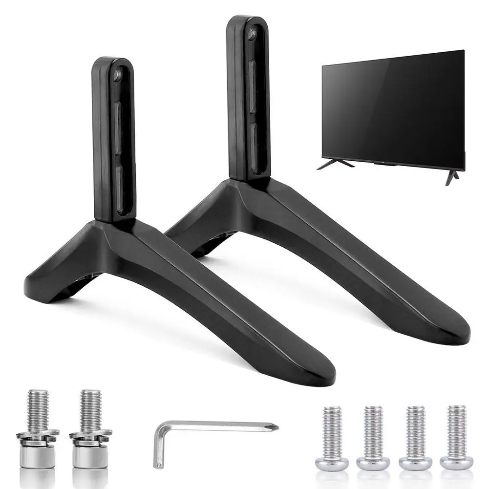 2 шт. универсальная Алюминиевая Подставка для телевизора Samsung Vizio Sony LCD TV Черный