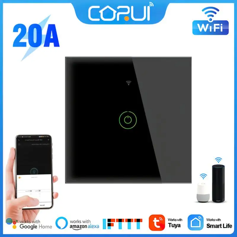 

Умный выключатель настенный с поддержкой Wi-Fi, 20 А