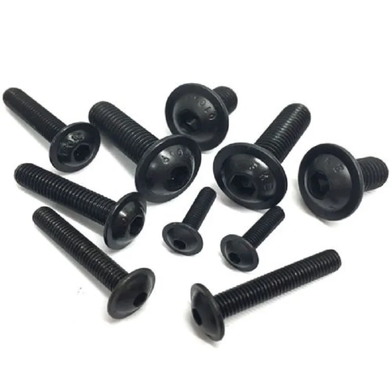 

20pcs M6 M8 Bolt Socket Flange Button Head Screws 10.9 High Tensile Black Allen Bolts GB7380.2 L=10-30mm 16mm 25mm